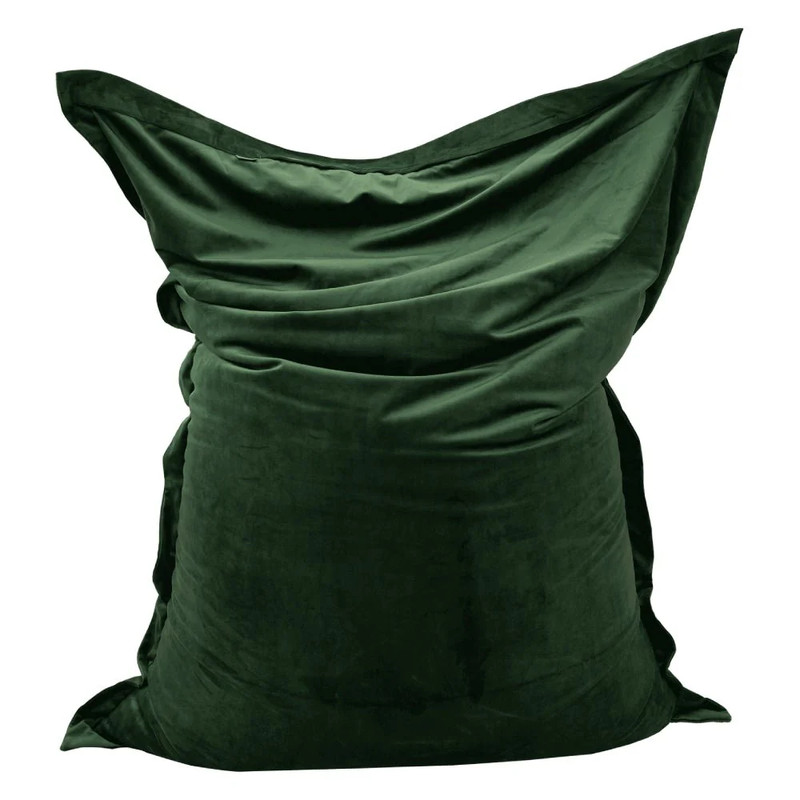 Lazy Panda Handmade Velvet Giant Bean Bags - Green - مقعد جلدي